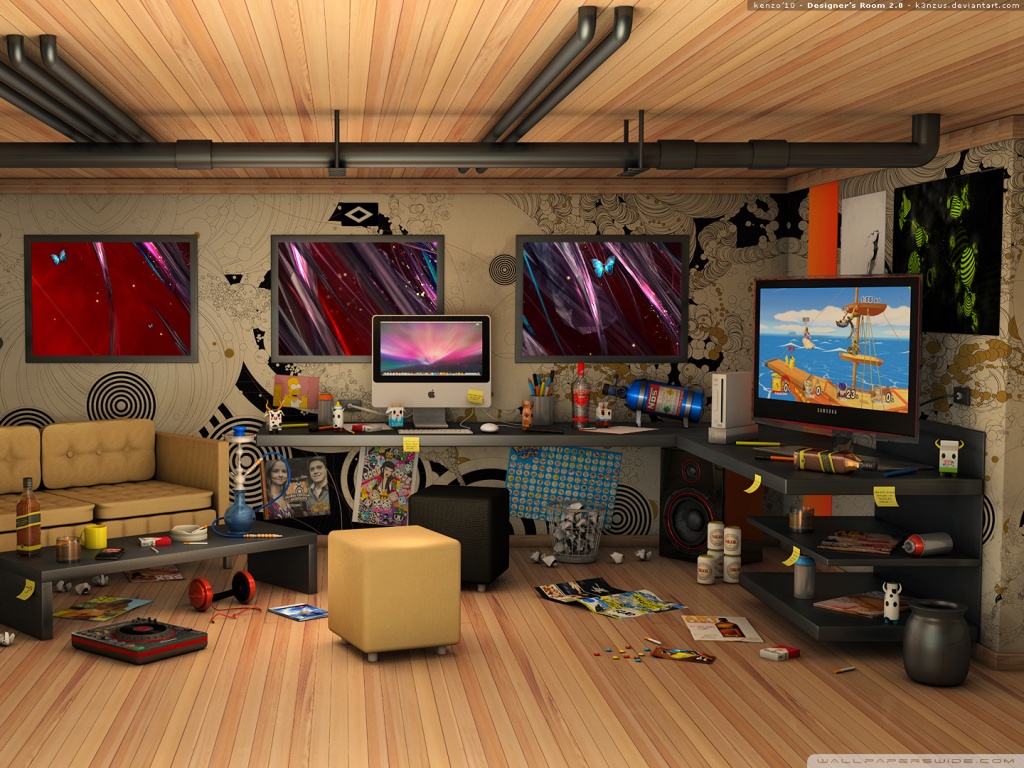 Designer's Room 3D Ultra HD Desktop Background Wallpaper for 4K UHD TV ...