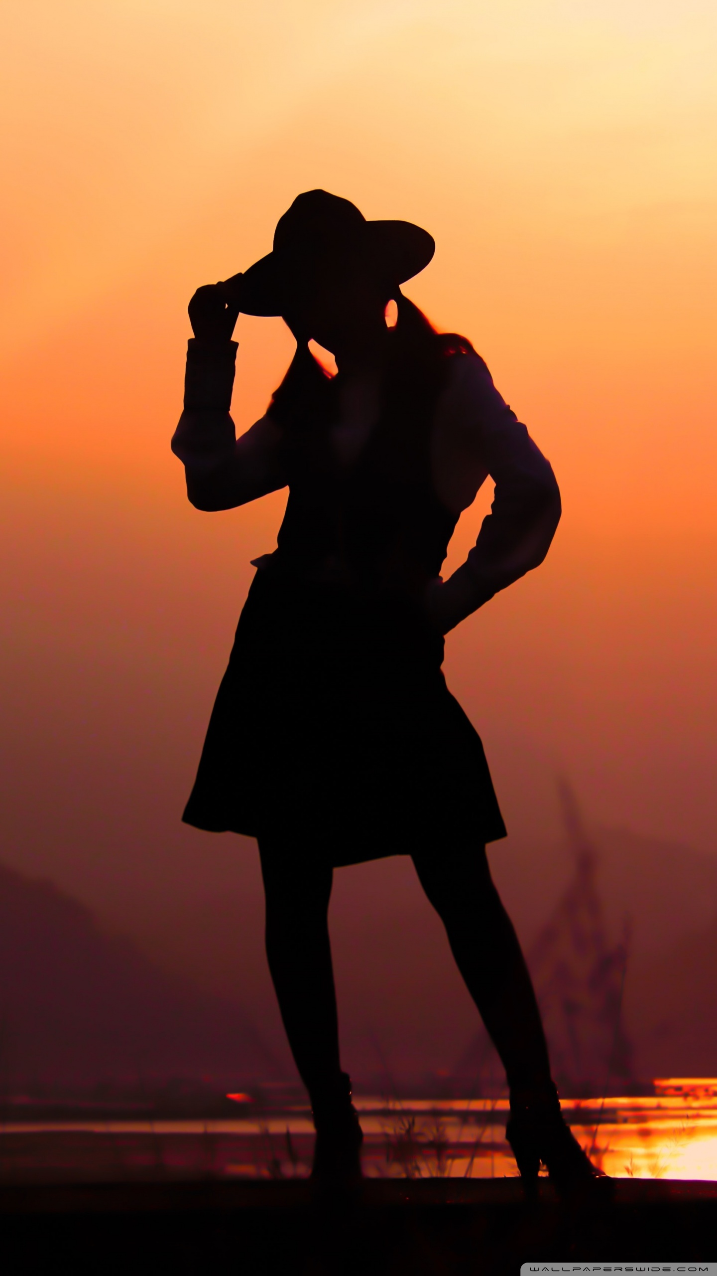 Girl Silhouette Sunset Photography Ultra HD Desktop Background ...