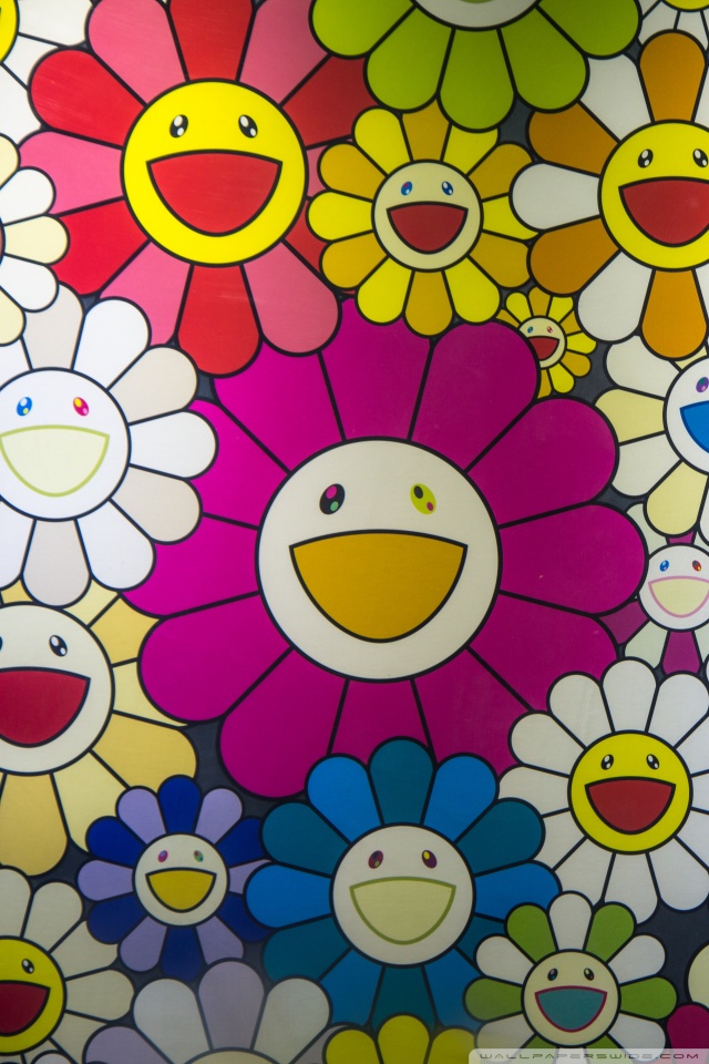 Takashi Murakami  Flowers with Smiley Faces 2013  Artsy