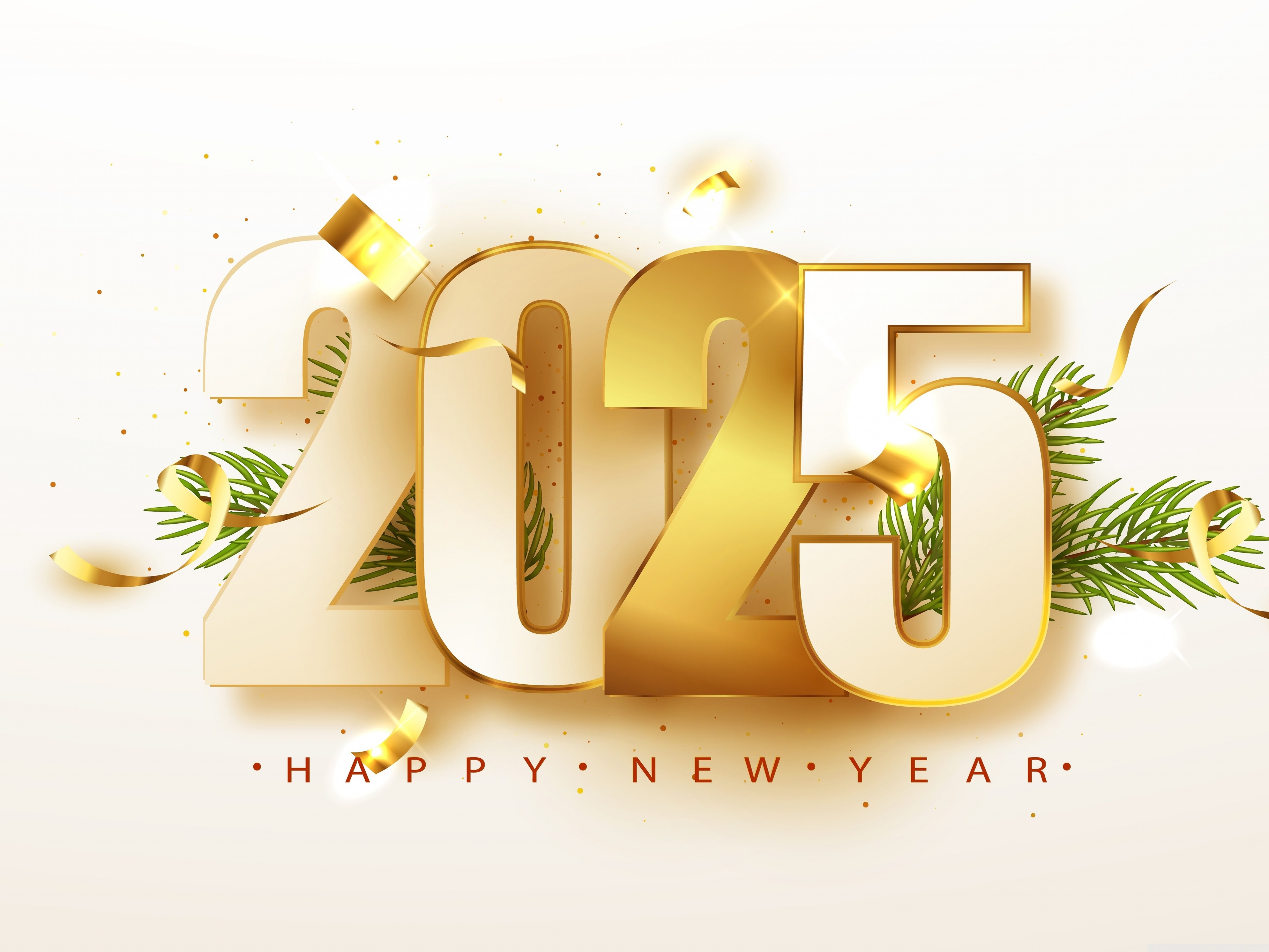 Happy New Year 2025 Ultra HD Wallpaper for 4K UHD TV & Desktop Dual