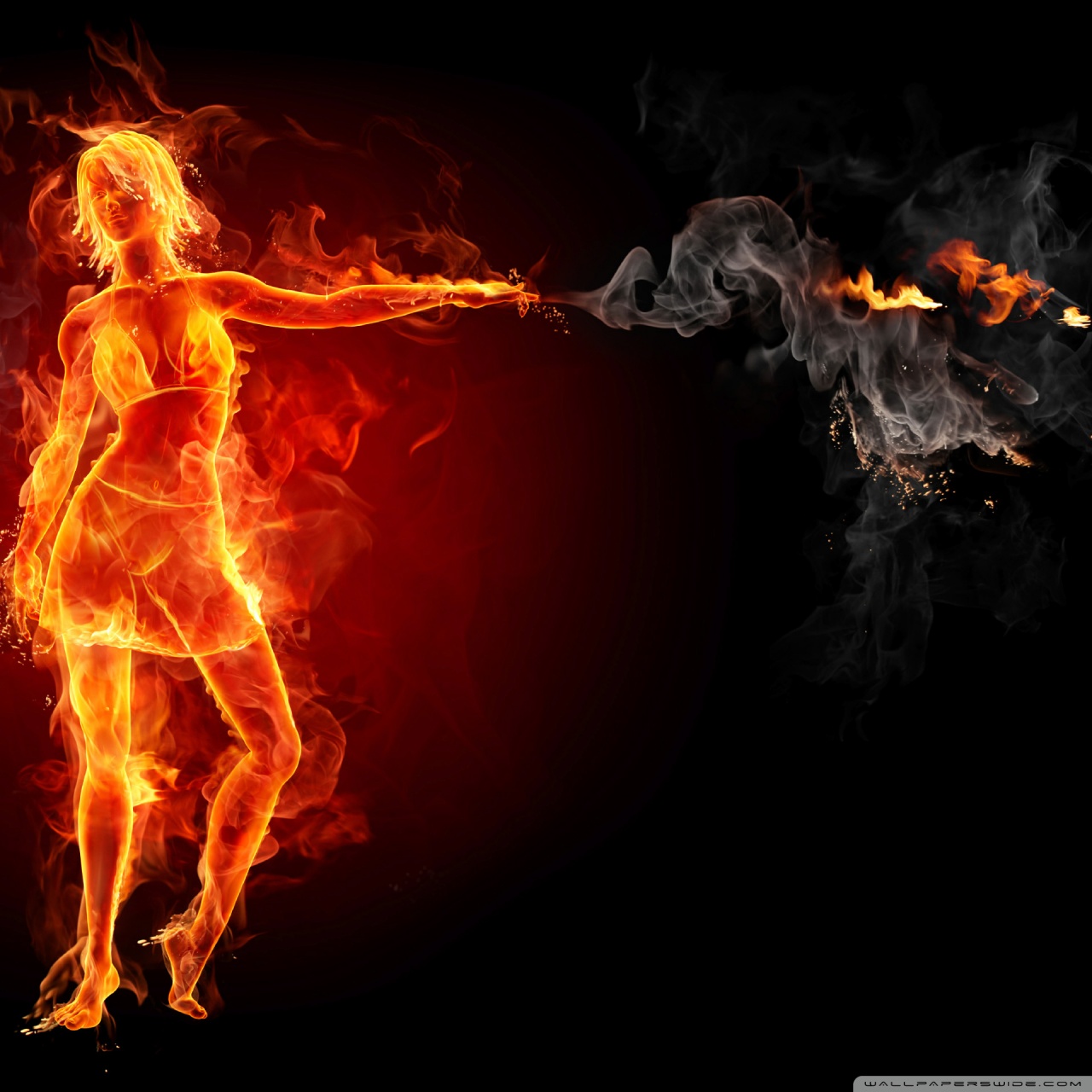 Hot Girl On Fire Ultra HD Desktop Background Wallpaper for : Widescreen &  UltraWide Desktop & Laptop : Tablet : Smartphone