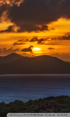 Island Sunset Ultra HD Desktop Background Wallpaper for 4K