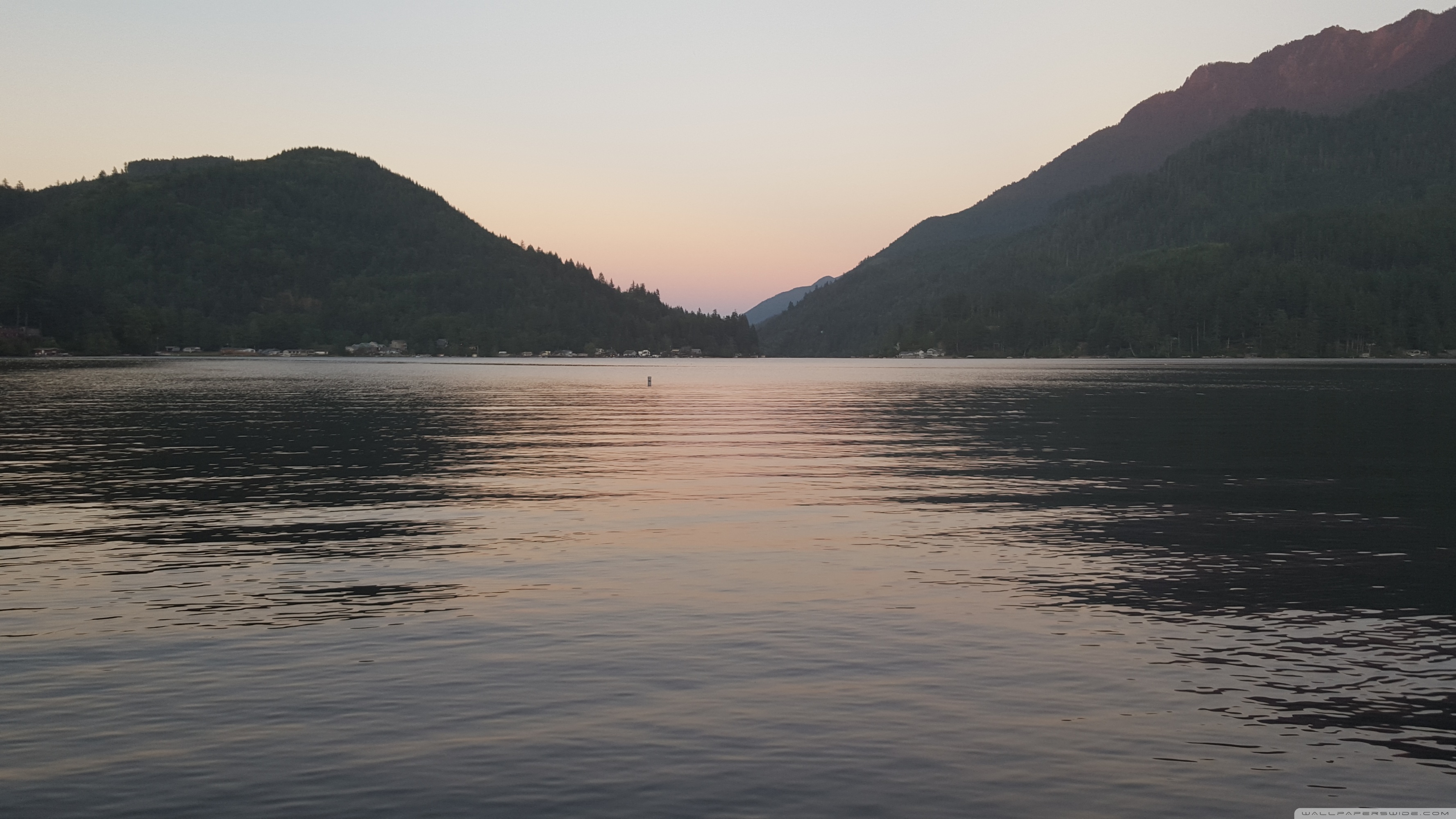 Lake Sunset at Lake Sutherland, Port Angeles, WA 4K UHD Wallpaper for ...