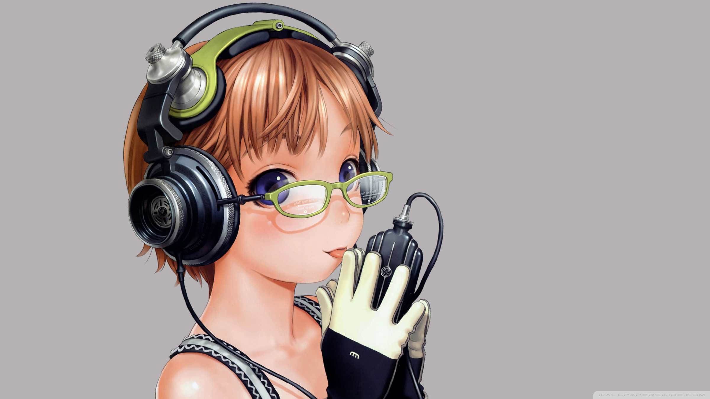 futuristic anime style girl listening to music with headphones. Neural  network AI generated 23137333 Stock Photo at Vecteezy