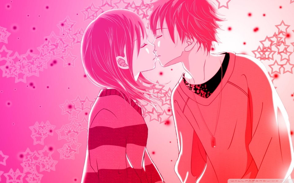 Love Anime Kiss Ultra HD Desktop Background Wallpaper for : Widescreen &  UltraWide Desktop & Laptop