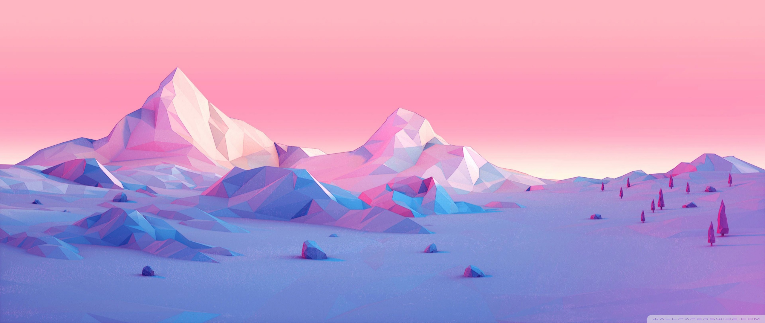 Lowpoly, Mountains, Landscape Ultra HD Desktop Background Wallpaper for ...