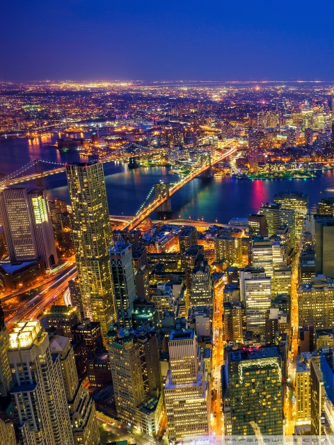 New York City, Manhattan at Night Ultra HD Desktop Background Wallpaper ...