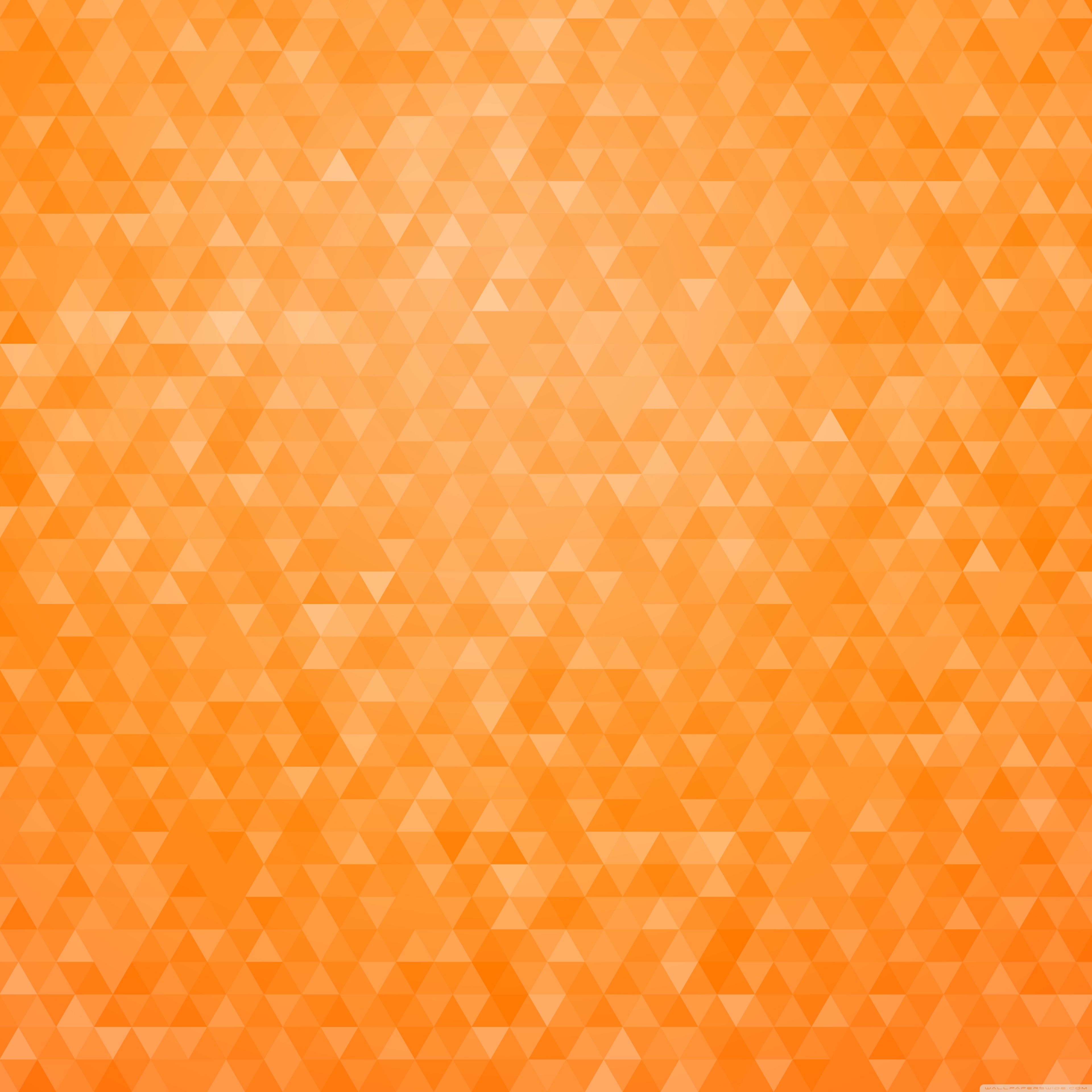 Orange Geometric Triangles Pattern Background Ultra HD Desktop ...