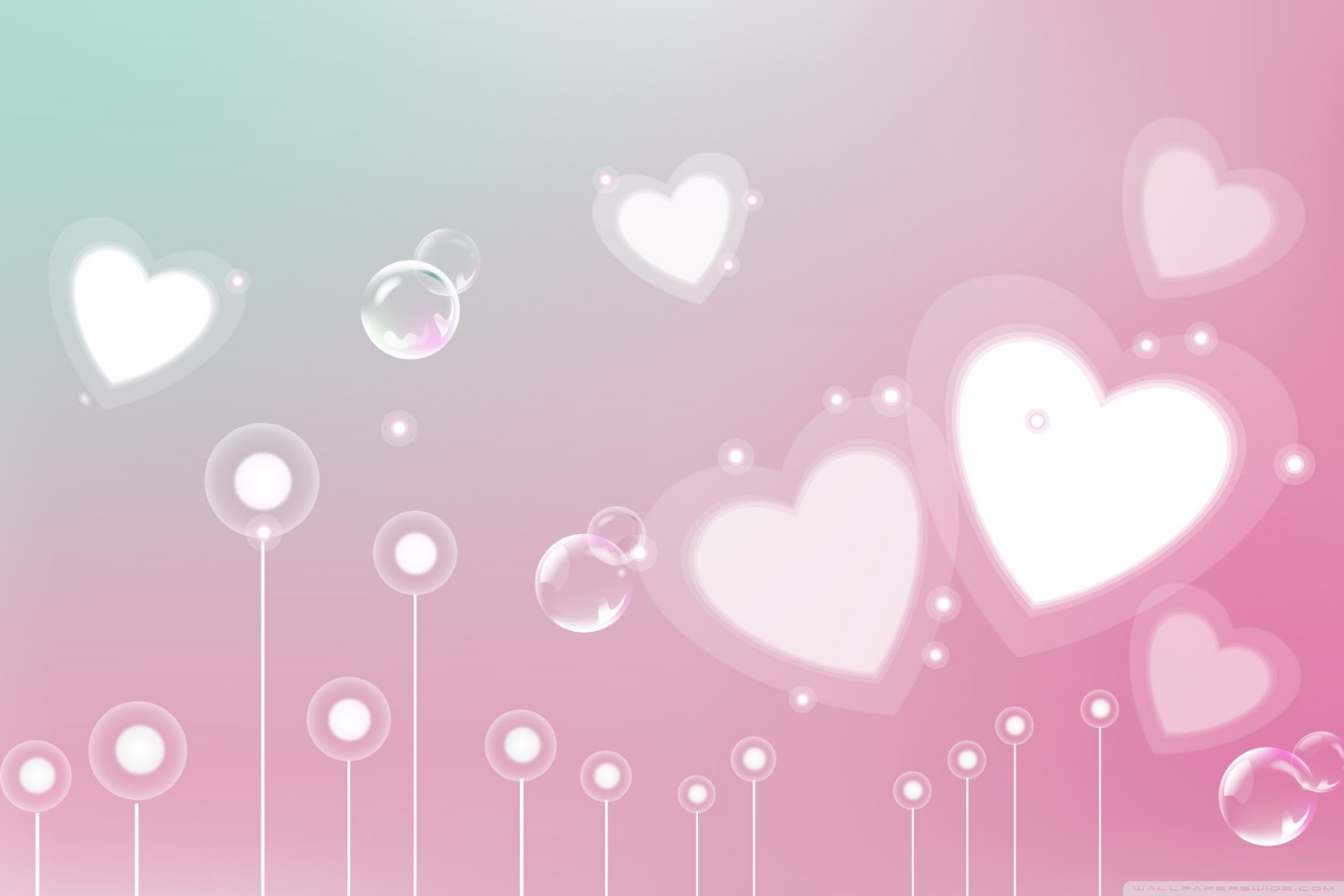 Pastel Valentine Hearts Ultra HD Desktop Background Wallpaper for 4K UHD TV  : Tablet : Smartphone