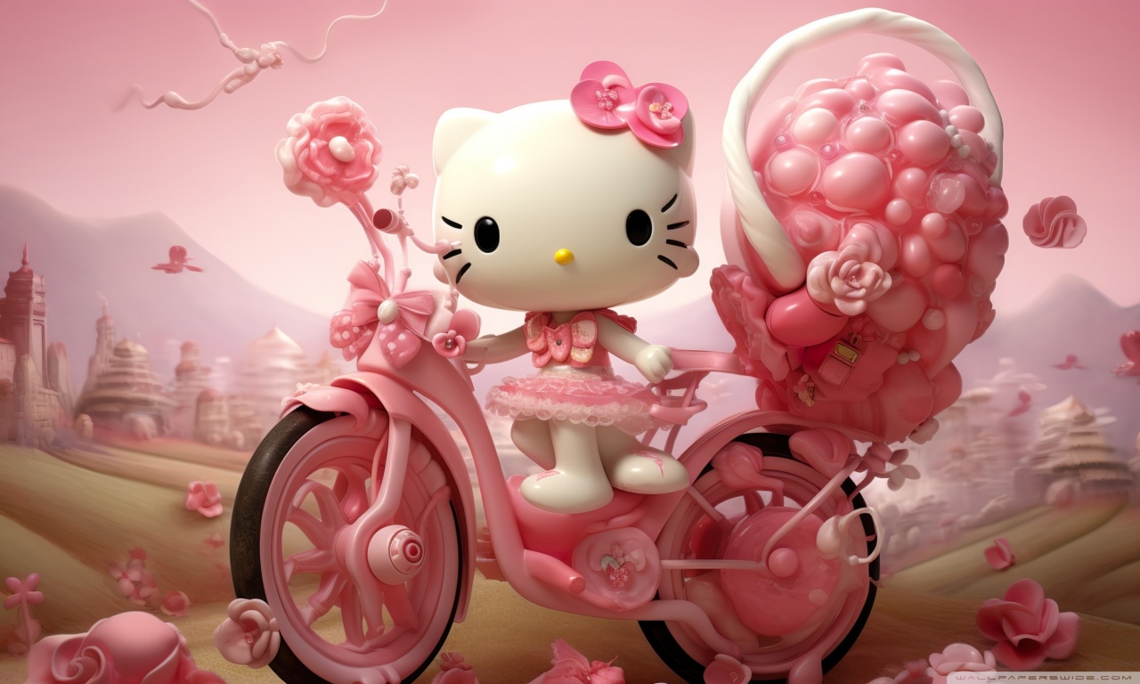 Premium AI Image there are many hello kitty wallpapers on this