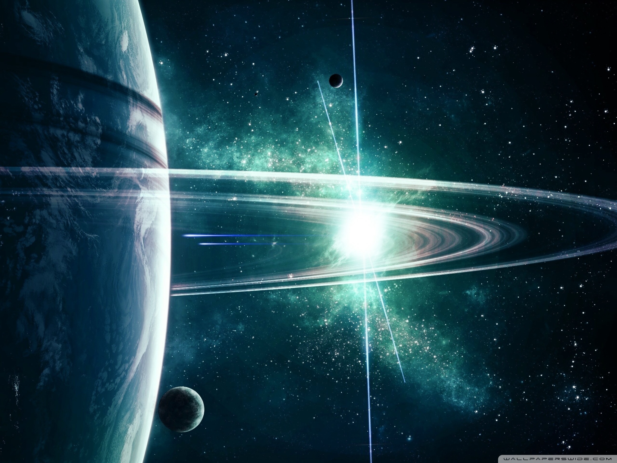 Planet Rings Art Ultra HD Desktop Background Wallpaper for 4K UHD TV ...
