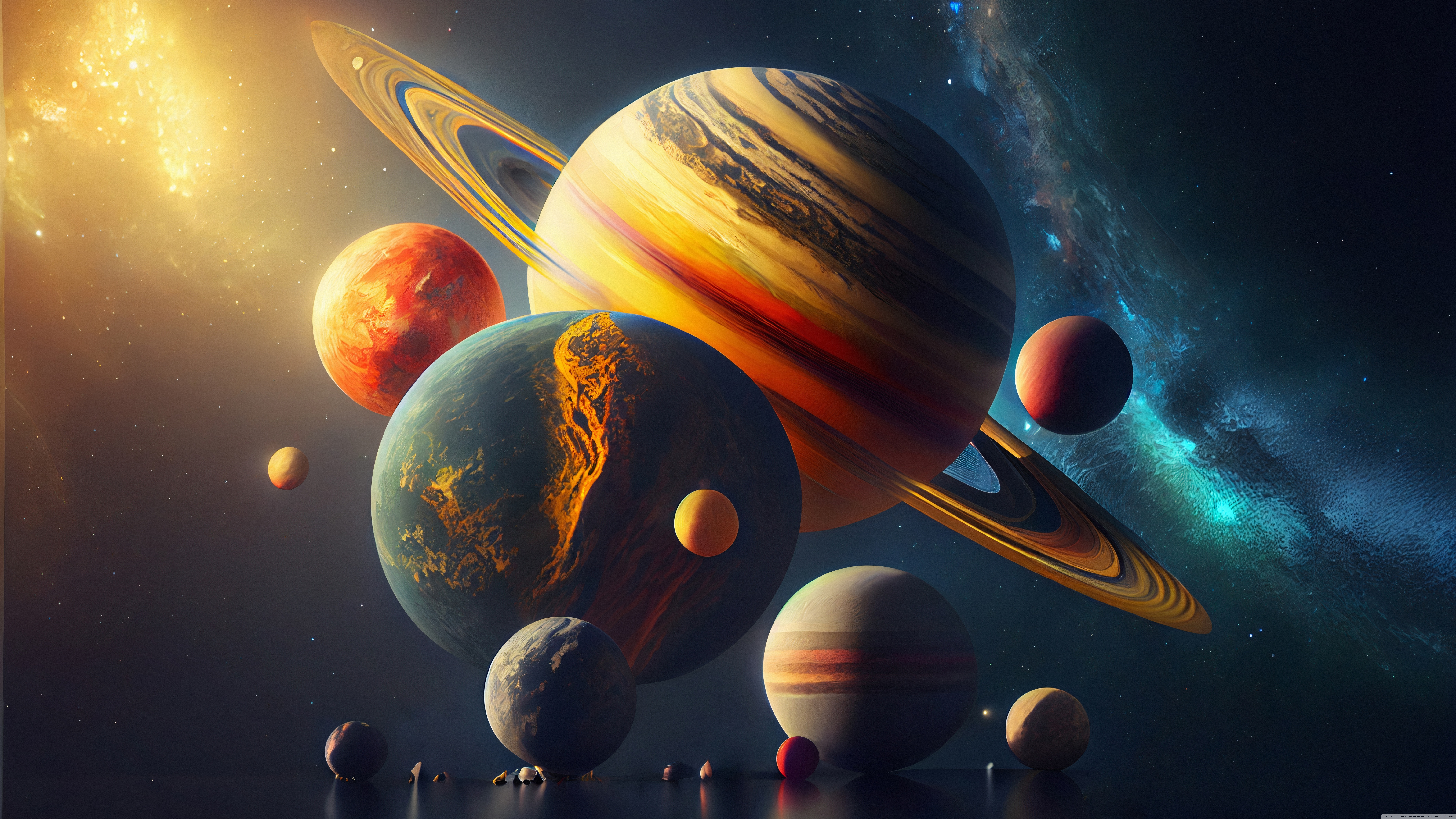 Planets In Solar System Galaxy Wallpaper HD Space 4K Wallpapers Images  and Background  Wallpapers Den