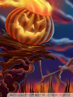 Pumpkin Monster Ultra HD Desktop Background Wallpaper for 4K UHD TV ...