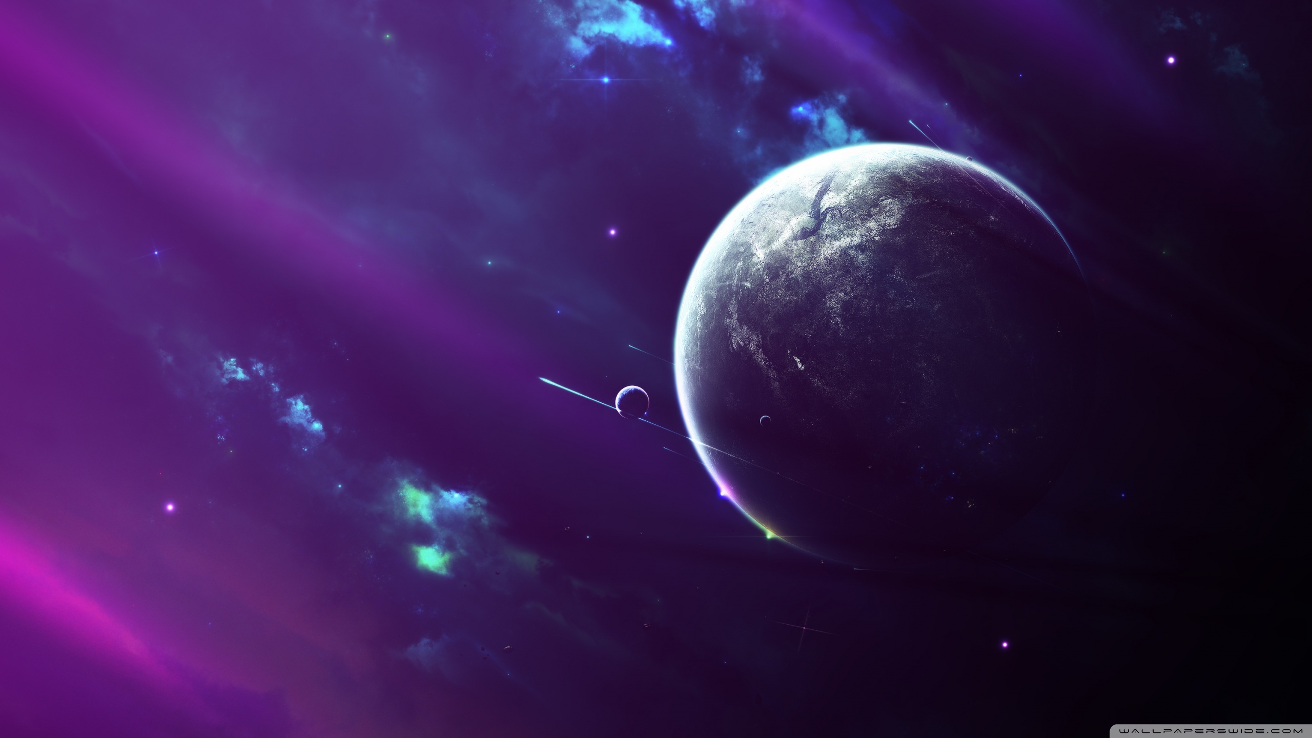 Download Blue And Purple Galaxy In Space Wallpaper  Wallpaperscom