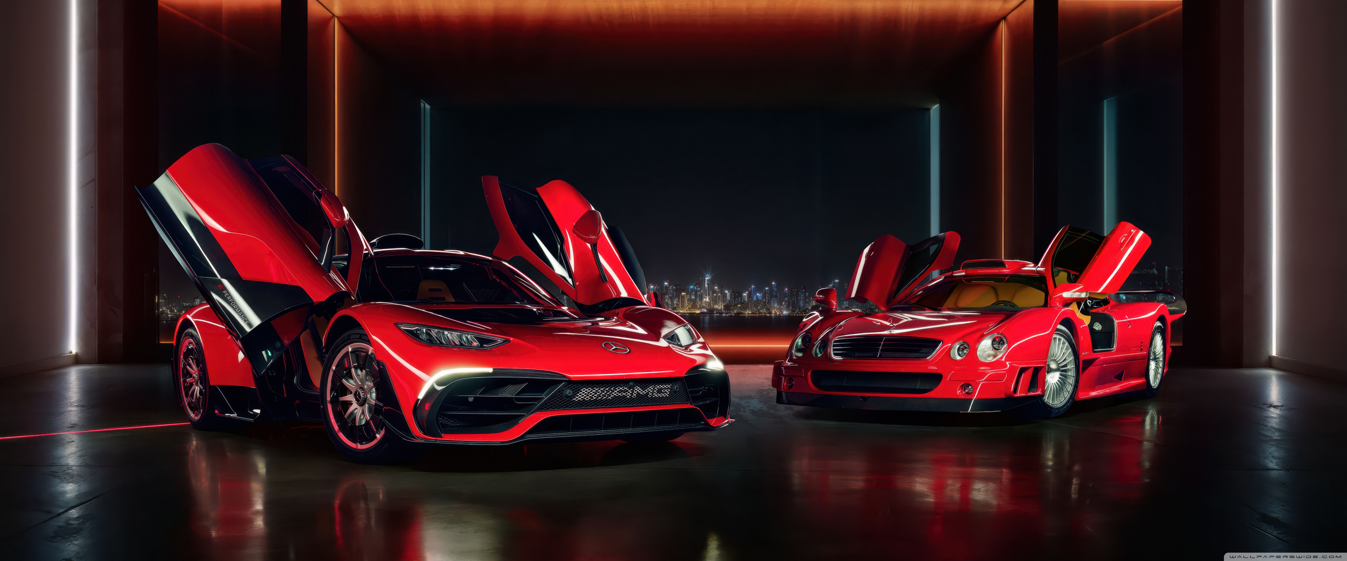 red mercedes amg wallpaper