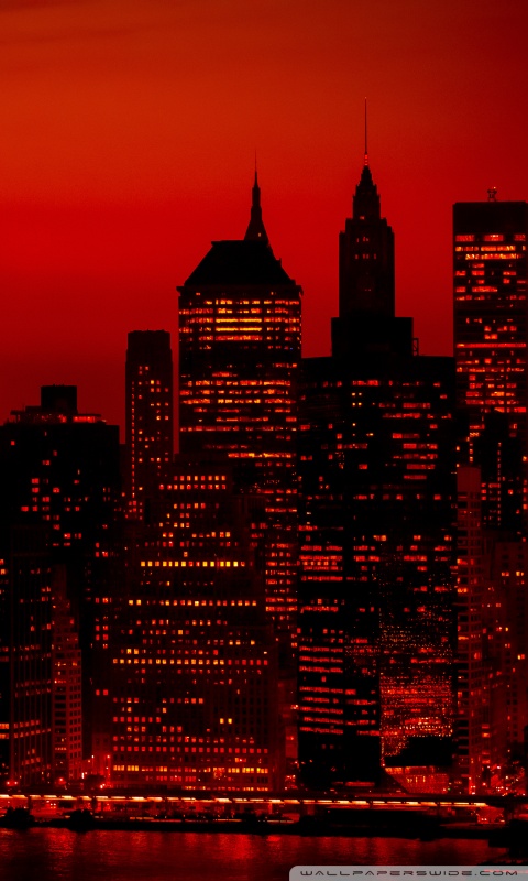Red Sky At Night New York City Ultra HD Desktop Background Wallpaper ...