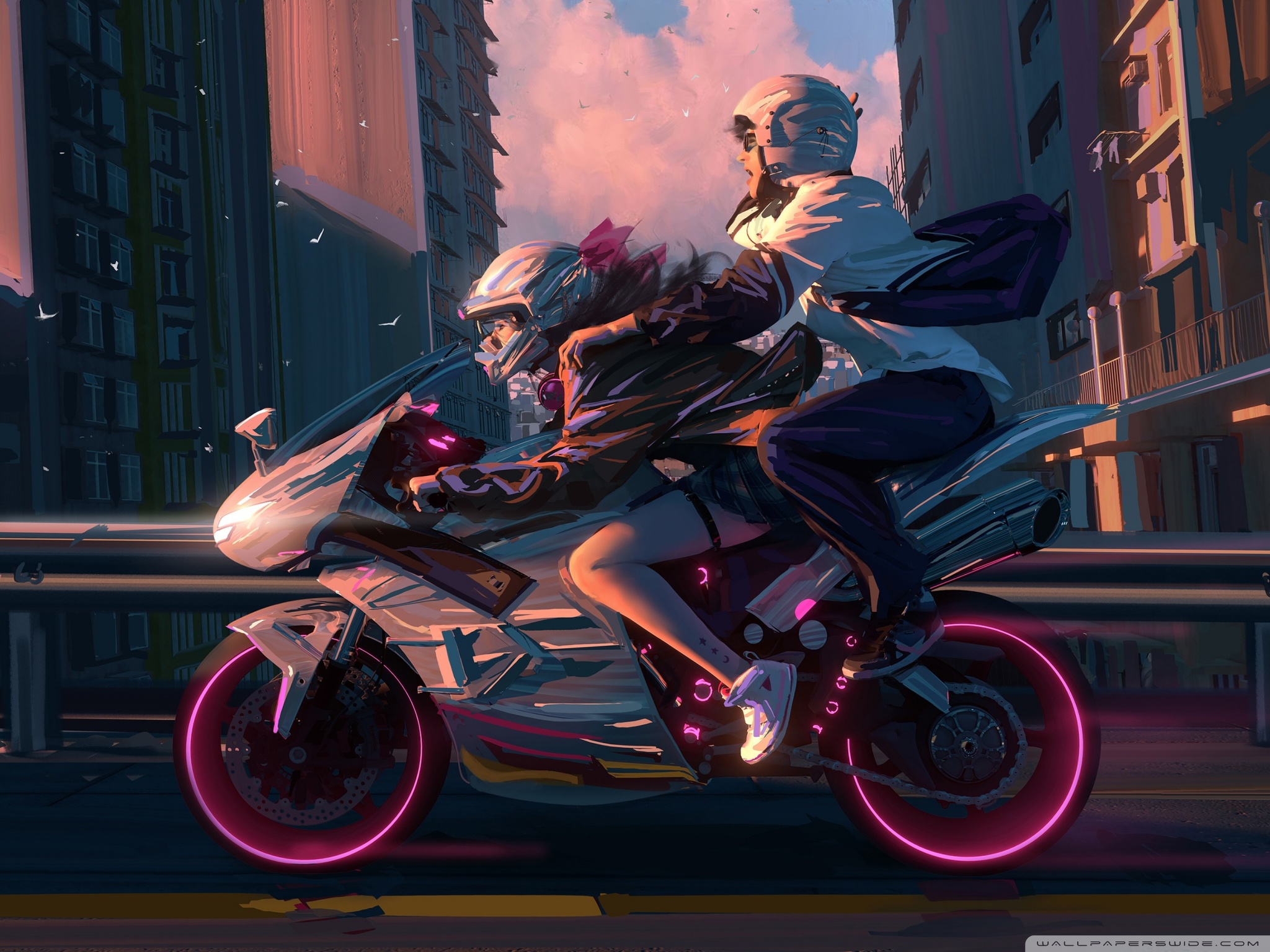 Ride, Motorcycle, Motorbike, Bike, Speed, City, Youth, Biker, Drawing ...