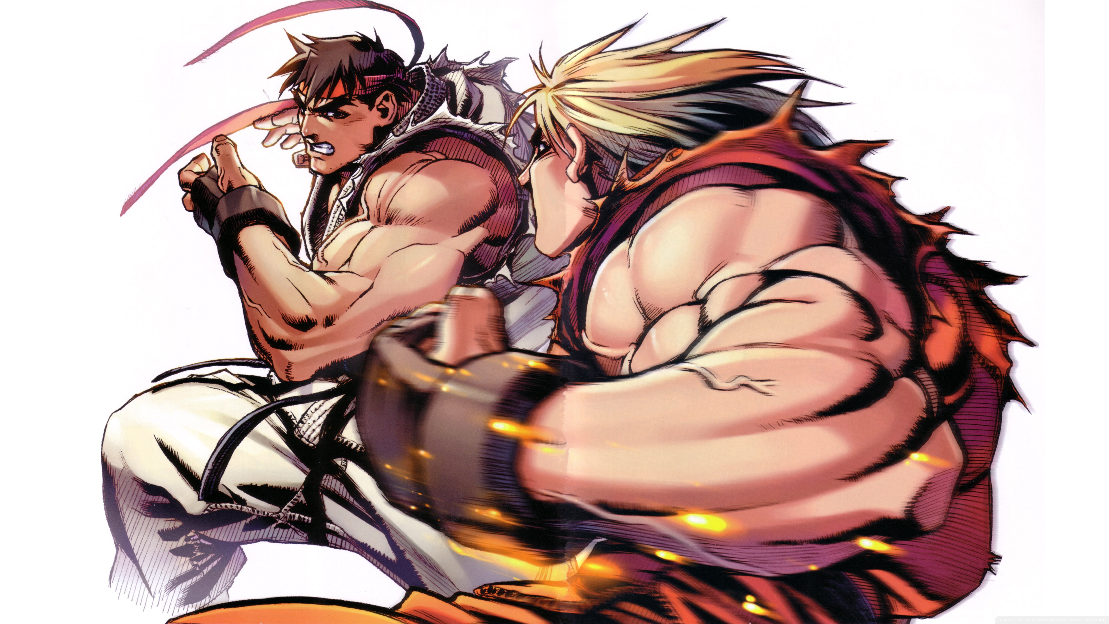 Street Fighter Desktop Art - Ryu vs. Ken