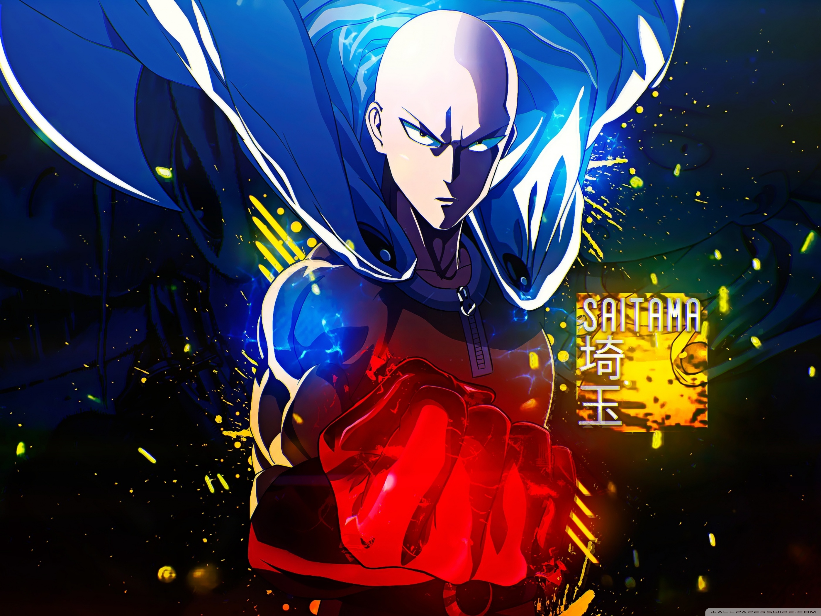 Saitama One Punch Man 4K Wallpaper #3