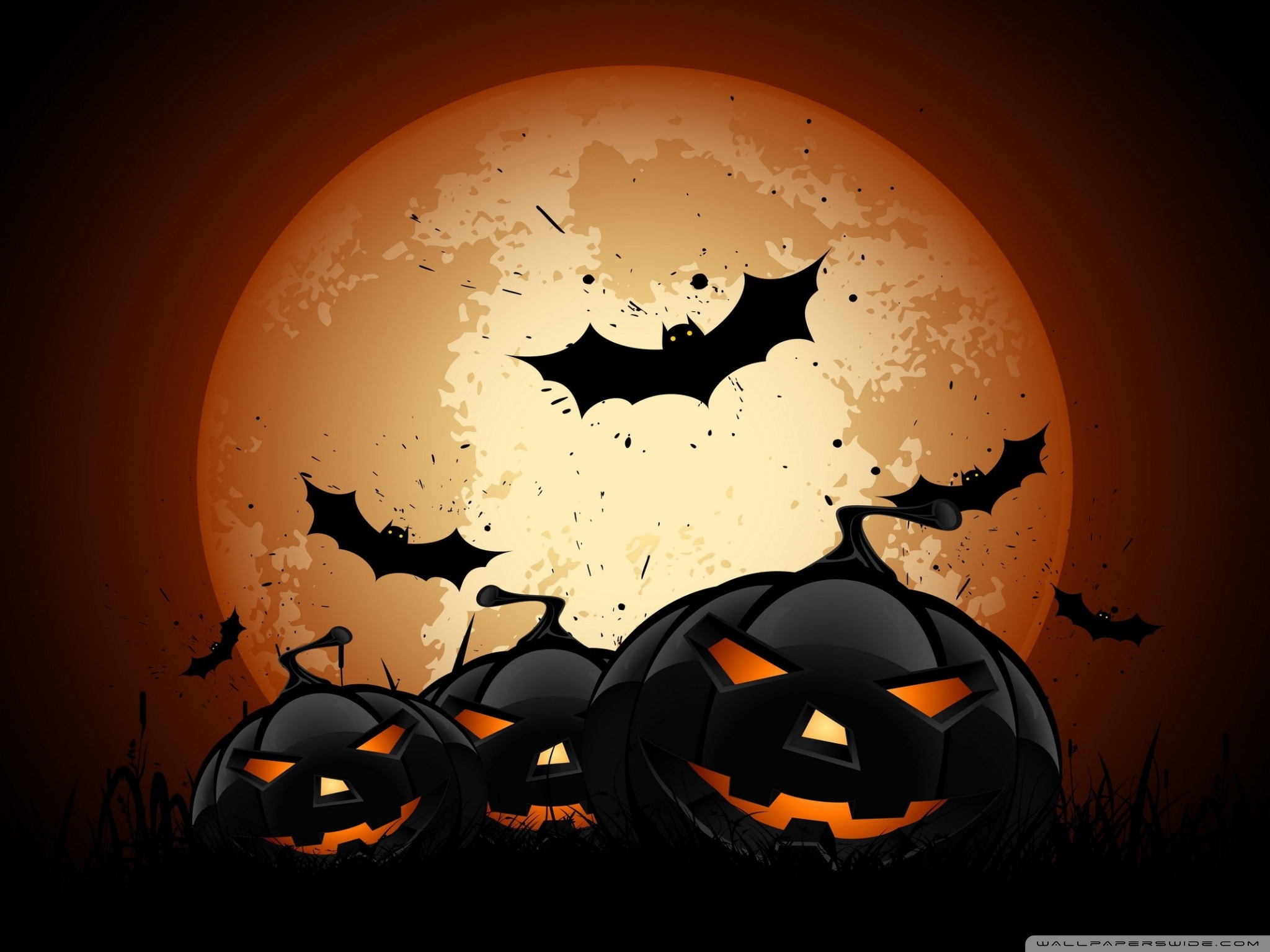 Scary Halloween Pumpkins Ultra HD Desktop Background Wallpaper for 4K ...