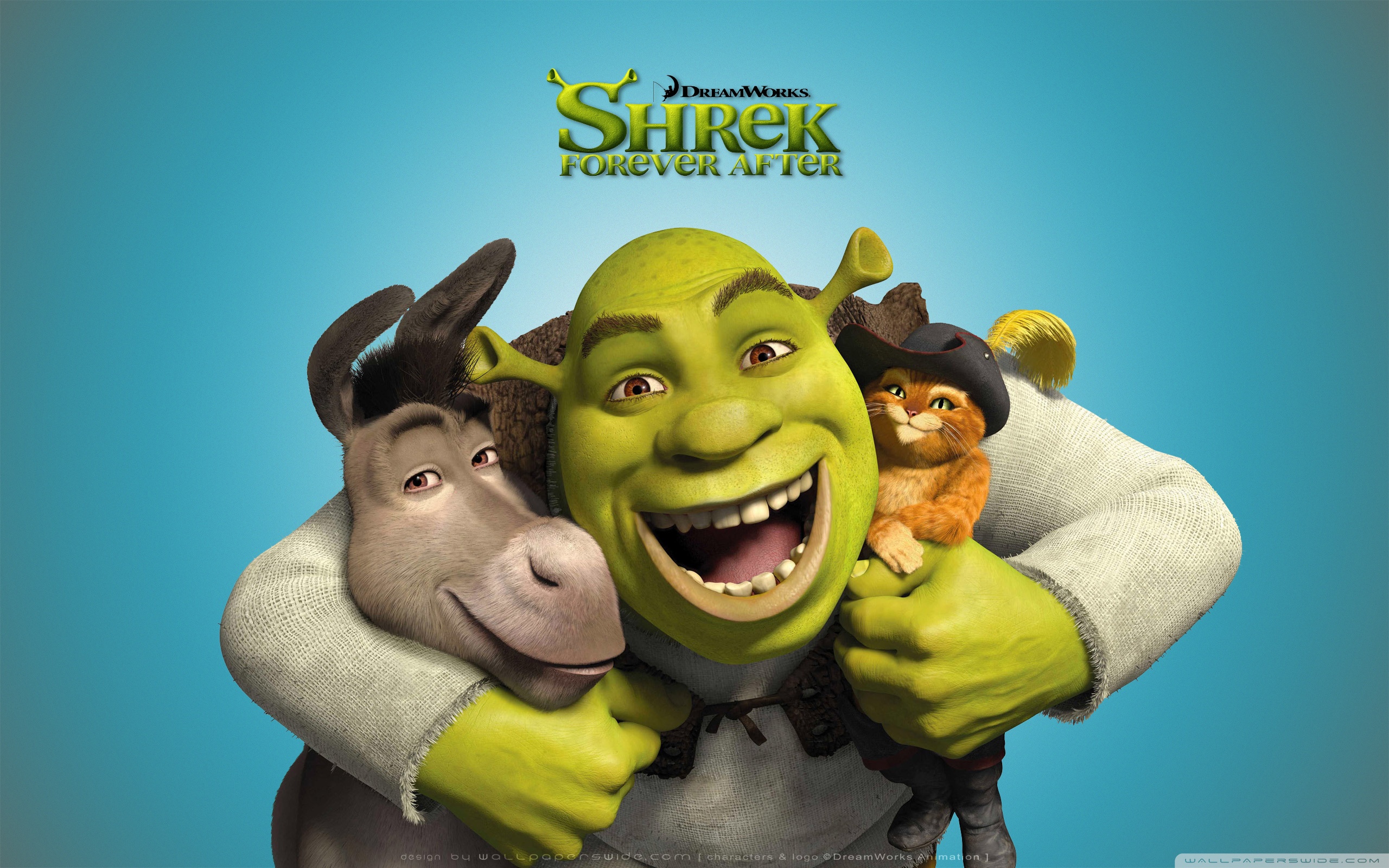 Shrek With Puss in Boots Shrek, HD wallpaper