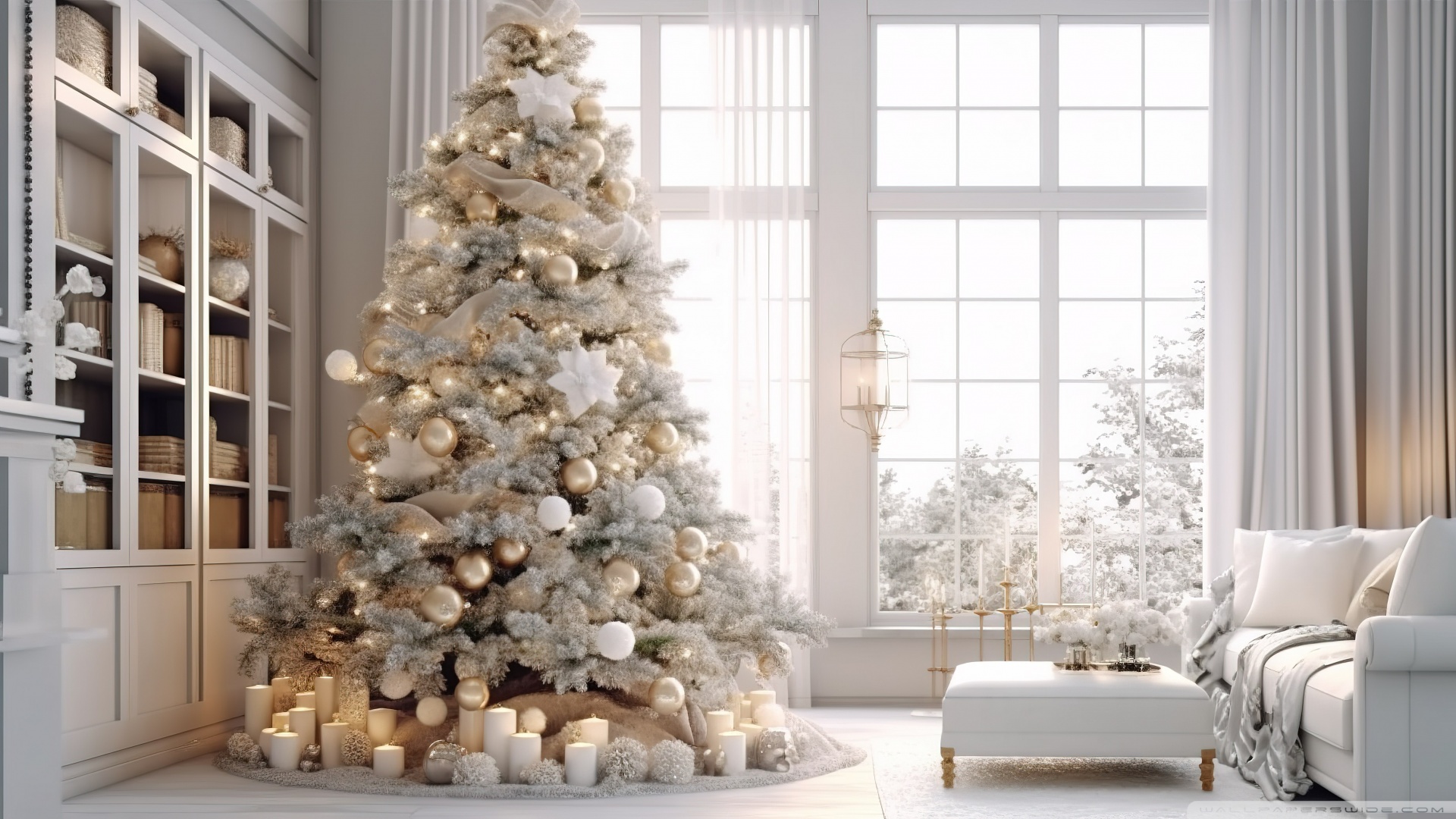 Silver Christmas Tree Home Ultra HD Desktop Background Wallpaper for 4K ...