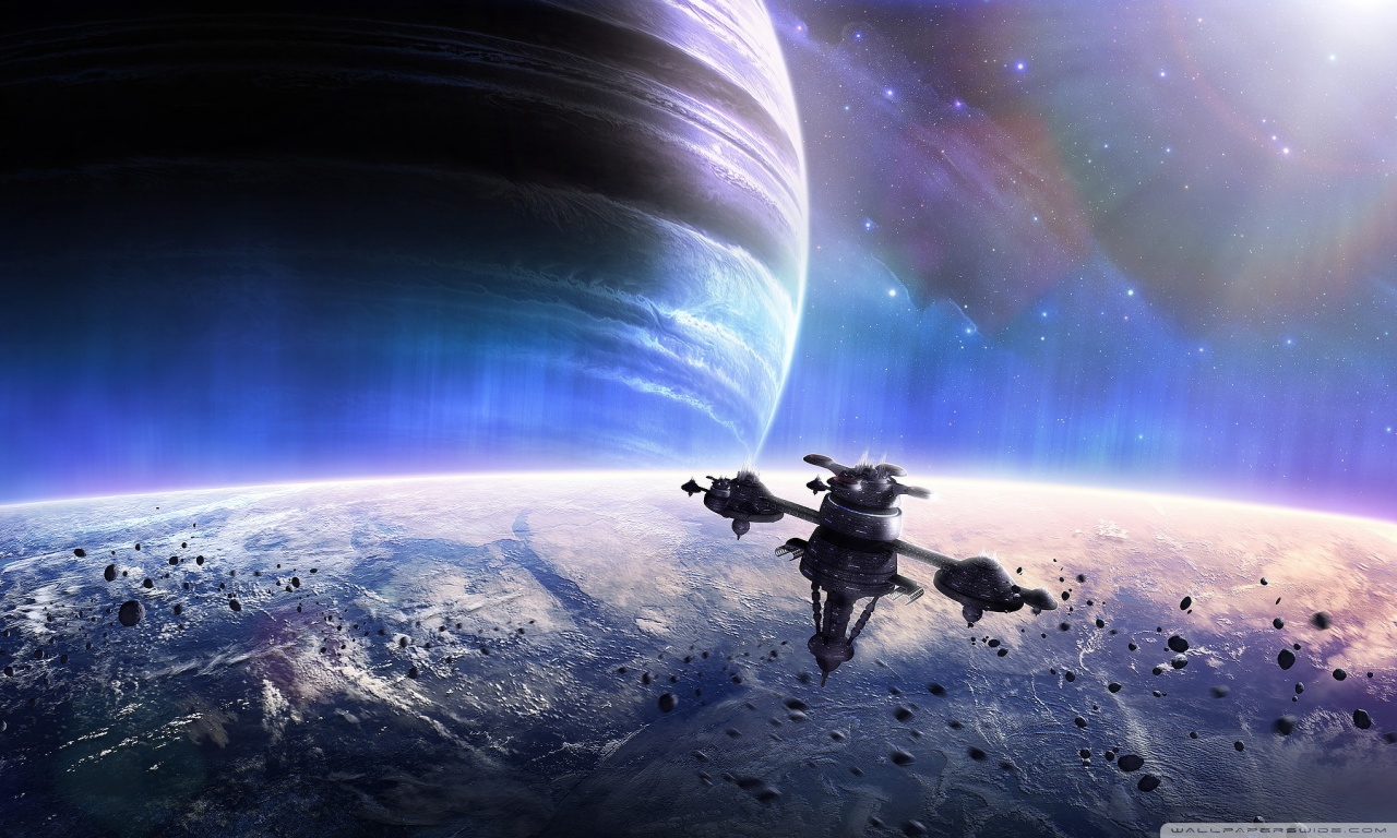 Space Station Big Planets Ultra HD Desktop Background Wallpaper for 4K ...