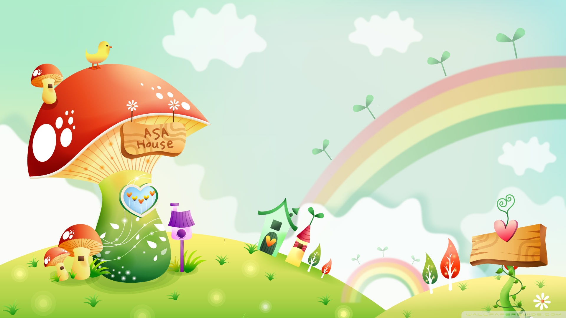 Spring Landscape With Rainbow 2 Ultra HD Desktop Background ...