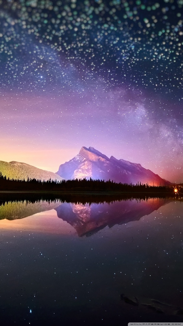 Stars Reflected In A Mountain Lake Ultra HD Desktop Background ...