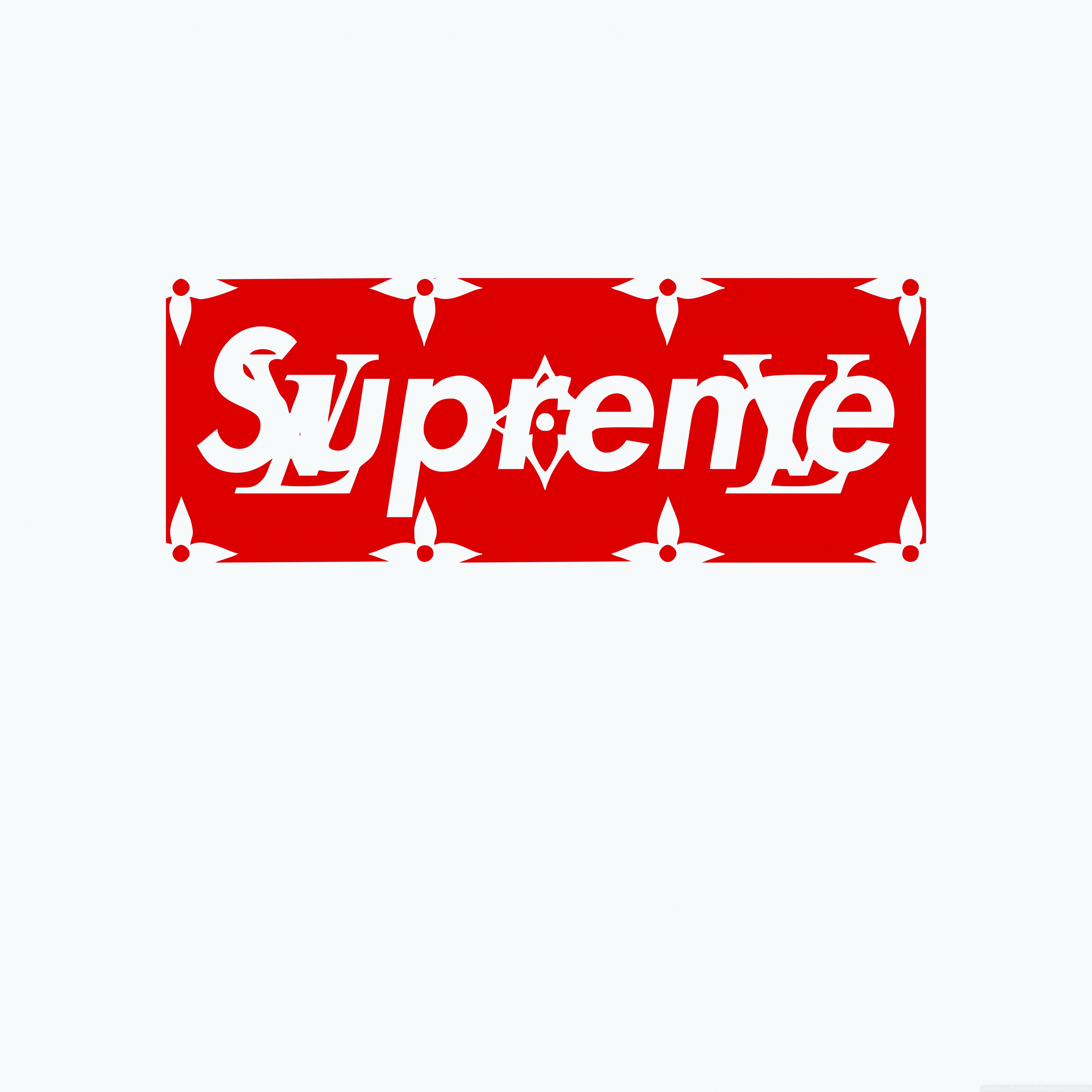 Download 4K Supreme Red Louis Vuitton Wallpaper