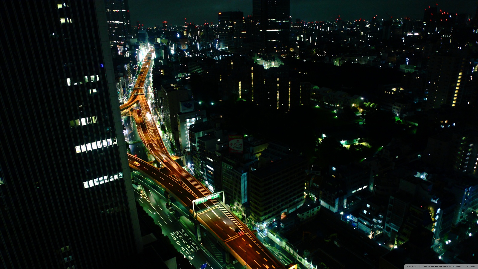 Night in the city of tokyo HD wallpaper download
