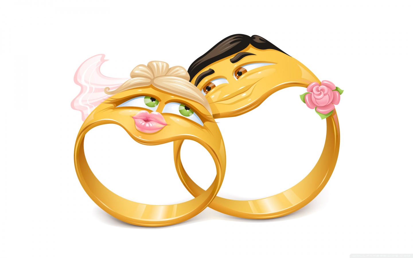 Married young couple Royalty Free Vector Image