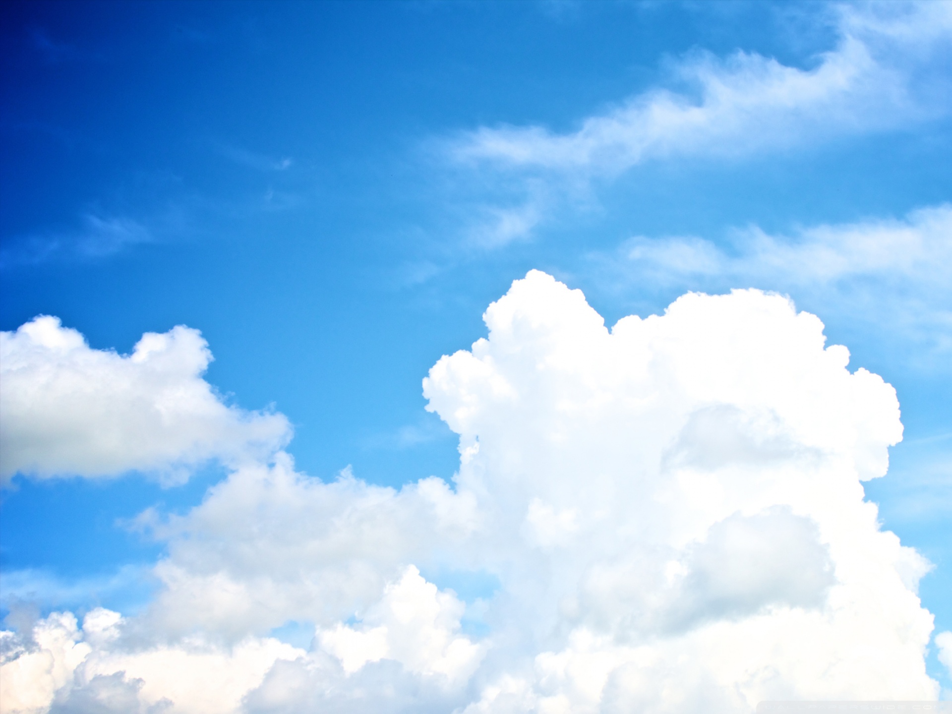 White Clouds In The Sky Ultra HD Desktop Background Wallpaper for 4K UHD TV  : Tablet : Smartphone