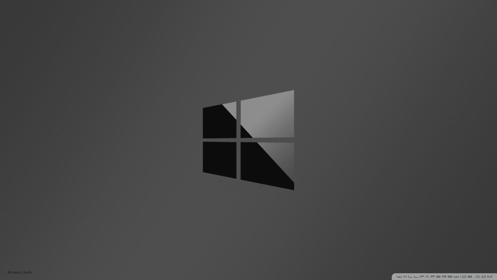 Windows 10 Logo Black Metallic Ultra HD Desktop Background Wallpaper ...