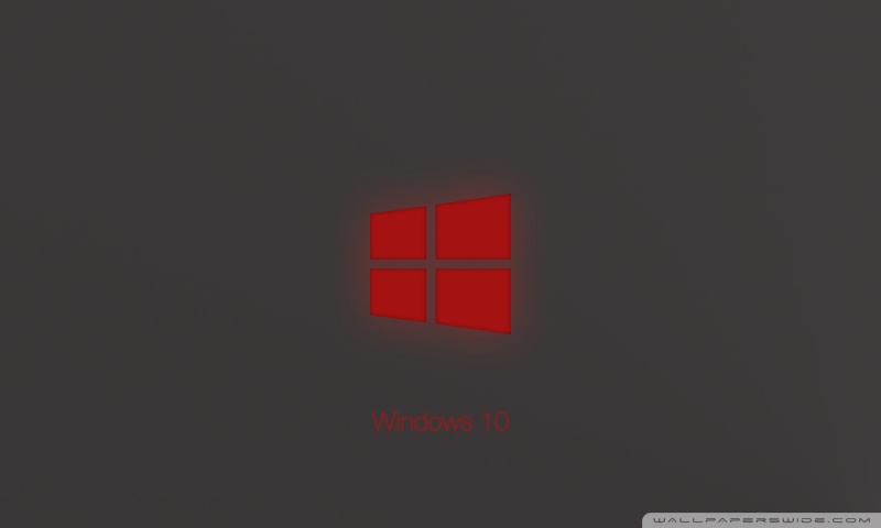Windows 10 Technical Preview Red Glow Ultra HD Desktop Background ...